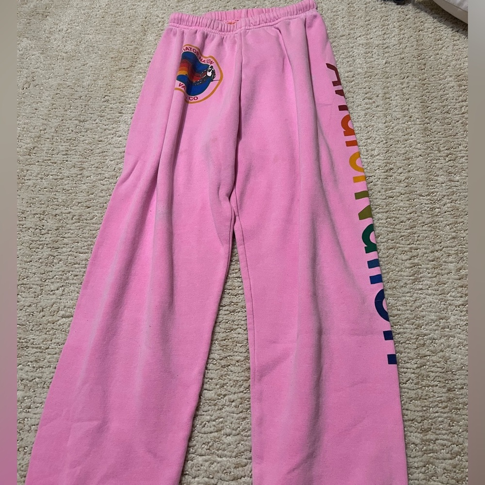 pink aviator nation vail sweatpants size small